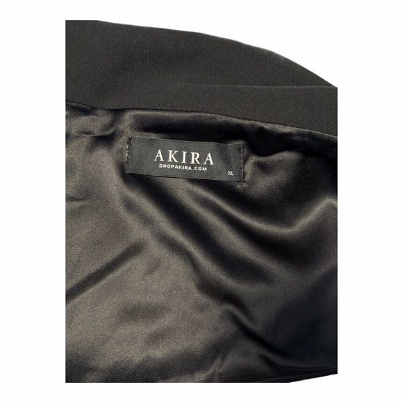 AKIRA Black Tie-Front Cutout Shrug Bolero Top XL Y2K D01 - Picture 3 of 7